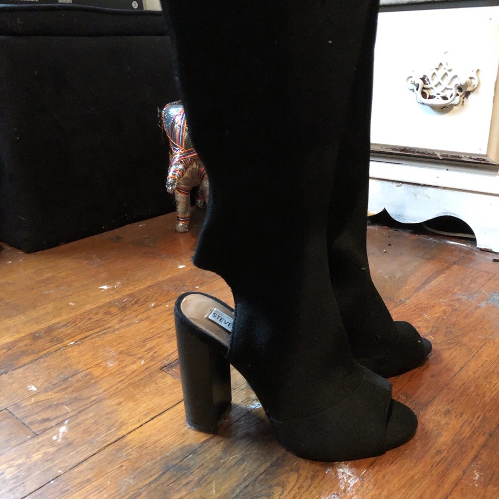 Steve Madden Thigh High Boots Black